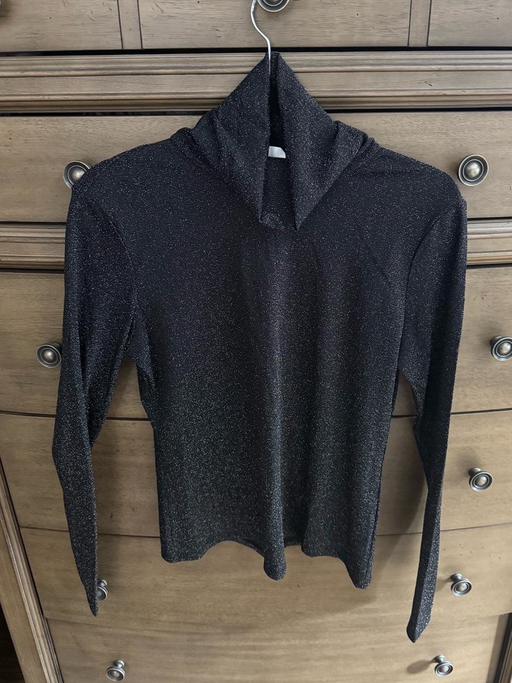 H&M Sparkle Black Turtleneck Sweater